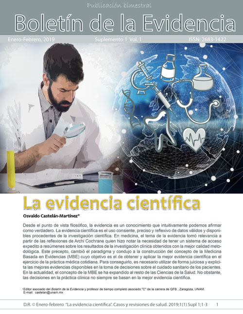 La evidencia científica